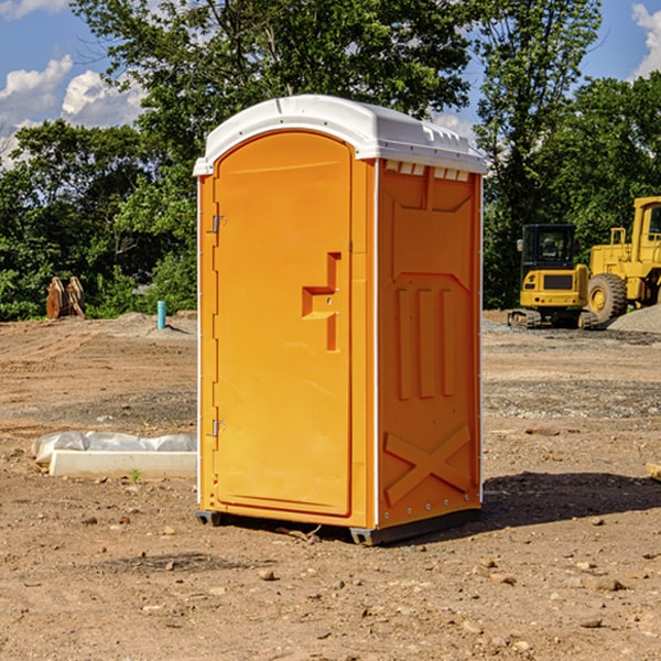 how often are the porta potties cleaned and serviced during a rental period in Pampa